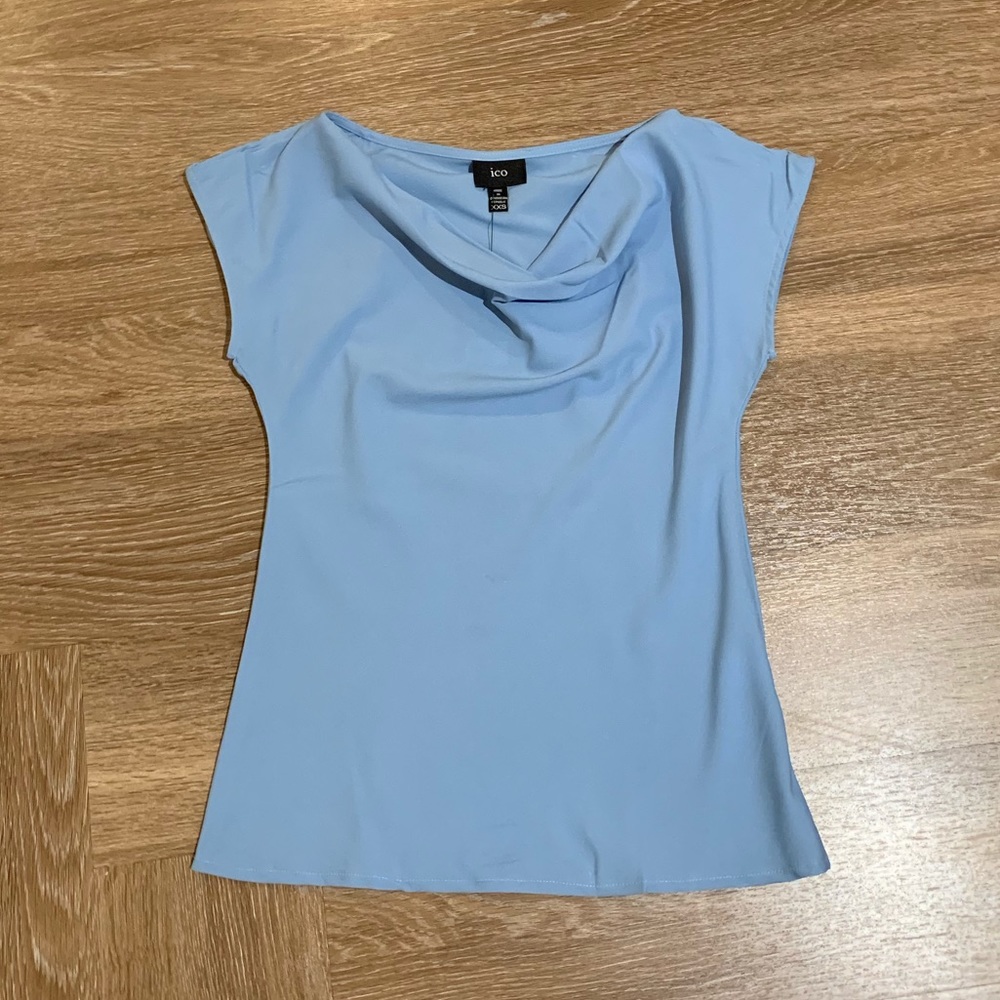 ICO Cowl Neck Blouse. Size XXS. NWT